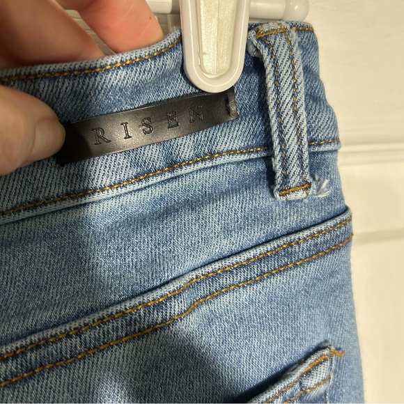 RISEN Los Angeles High Rise Flare Jeans Size 28/7 Style RDP1461 Released Hem - Picture 7 of 13